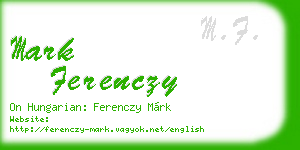mark ferenczy business card